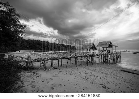 Blackwhite Photo Panorma Of Batam Bintan Wonderful Indonesia