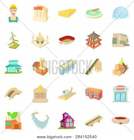 Entity Icons Set. Cartoon Set Of 25 Entity Icons For Web Isolated On White Background