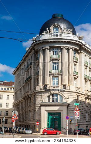 Vienna, Austria - April, 2018: Beautiful Building Of The Arnold Schonberg Center In Vienna