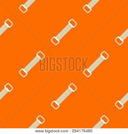 Sports Stretchable Belt Pattern Repeat Seamless In Orange Color For Any Design. Geometric Illustrati