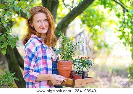 Girl Plants A Plant