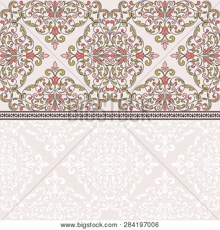 Floral Pattern For Invitation Or Greeting Card