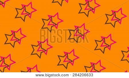Abstract Pattern With Star Shapers, Bright Modern 3d Render Background, Computer Generated