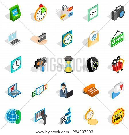Bauble Icons Set. Isometric Set Of 25 Bauble Icons For Web Isolated On White Background
