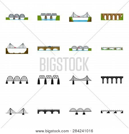 Vector Illustration Of Connection And Design Symbol. Set Of Connection And Side Vector Icon For Stoc