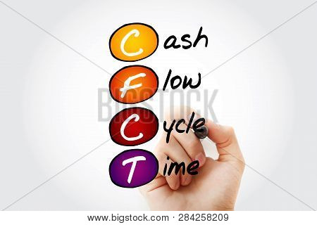 Cfct - Cash Flow Cycle Time Acronym With Marker, Business Concept Background