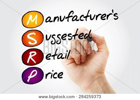 Msrp - Manufacturer's Suggested Retail Price Acronym With Marker, Business Concept Background