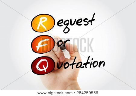 Rfq - Request For Quotation Acronym With Marker, Business Concept Background