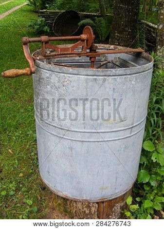 Old Honey Extractor. Honey Extractor Manual Beekeeping Equipment