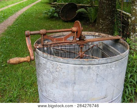 Honey Centrifuge, Old Hand Made Honey Extractor.