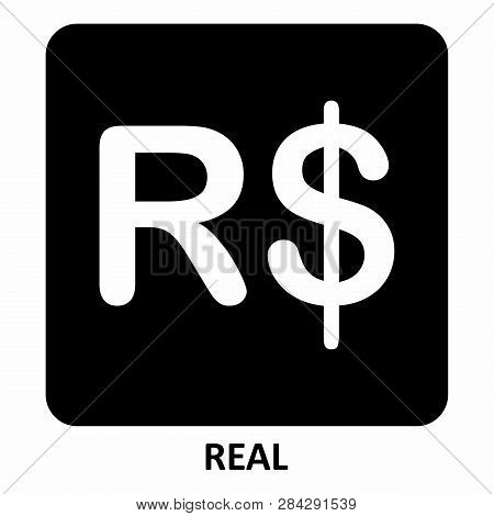 The Black And White Brazilian Real Symbol Illustration