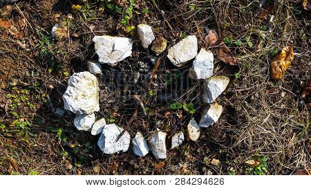 Forest Natural Barbecue In Nature Ambient With Stones