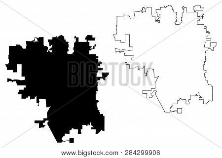 Lincoln City (united States Cities, United States Of America, Usa City) Map Vector Illustration, Scr