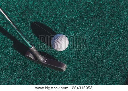 Mini Golf Putter Club And Ball
