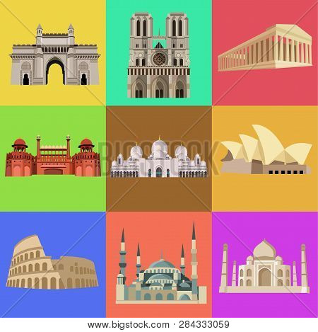 Beautiful World Architecture, Buildings, Churches And Mosque Like Parthenon, Taj Mahal, Red Fort, Ab