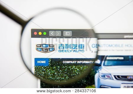 Los Angeles, California, Usa - 14 February 2019: Geely Automobile Holdings Website Homepage. Geely A
