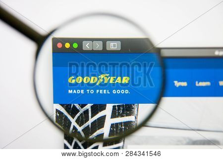 Los Angeles, California, Usa - 14 February 2019: Goodyear Website Homepage. Goodyear Logo Visible On