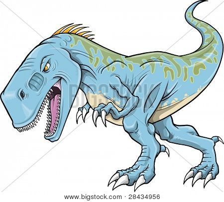 Tyrannosaurus dinoszaurusz vektoros illusztráció