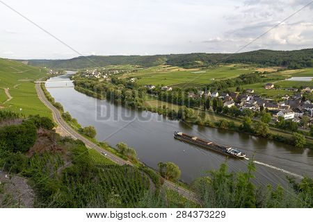 Aerial View Of Bernkastel-kues At The River Moselle In Germany - Image