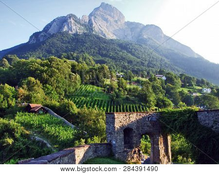 Gonzen Mountain Or Gonzen Berggipfel In The Appenzell Alps Mountain Range - Canton Of St. Gallen, Sw
