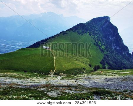 Gonzen Mountain Or Gonzen Berggipfel In The Appenzell Alps Mountain Range - Canton Of St. Gallen, Sw