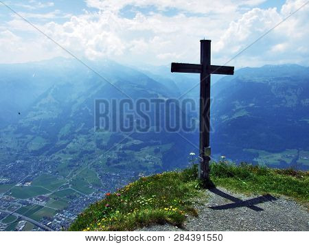 Gonzen Mountain Or Gonzen Berggipfel In The Appenzell Alps Mountain Range - Canton Of St. Gallen, Sw