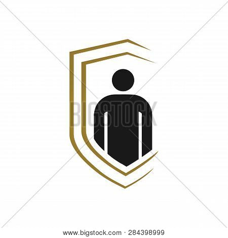 Bodyguard Logo Isolated On White Background. 
Bodyguard Illustration Simple Sign. 
Bodyguard Icon Tr