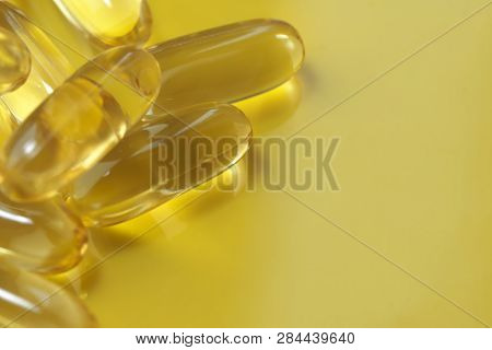 Soft Gelatin Capsules With Omega-3 Fish Oil, Ala, Epa, Dietary Therapeutic Food Supplement
