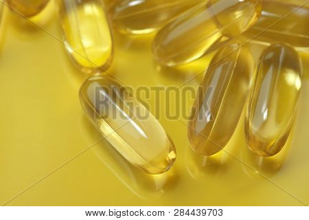 Soft Gelatin Capsules With Omega-3 Fish Oil, Ala, Epa, Dietary Therapeutic Food Supplement
