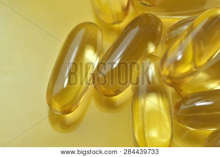 Soft Gelatin Capsules With Omega-3 Fish Oil, Ala, Epa, Dietary Therapeutic Food Supplement