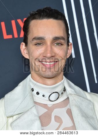 LOS ANGELES - FEB 07:  Robert Sheehan arrives for the Netflix's 'The Umbrella Academy' Premiere - Season 1 on February 07, 2019 in Westwood, CA                