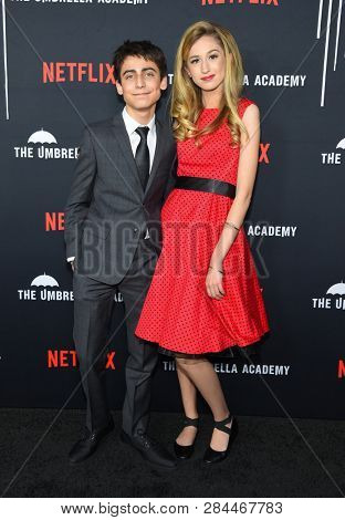 LOS ANGELES - FEB 12:  Aidan Gallagher arrives for the Netflix's 'The Umbrella Academy' Premiere - Season 1 on February 12, 2019 in Hollywood, CA                