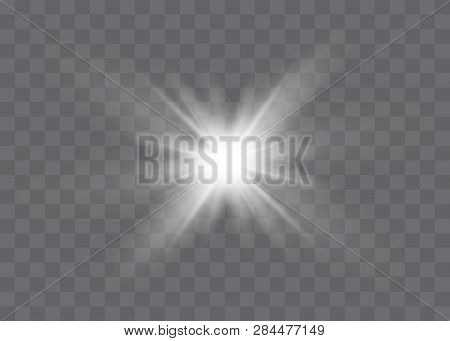 Glow Light Effect. Star Burst With Sparkles.sun.