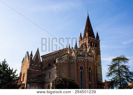 The San Fermo Maggiore Church In Verona Chiesa Di San Fermo Maggiore, Italy - Image