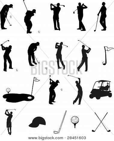 Golf Silhouetten