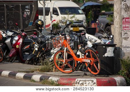 Mobike Bicycles At Bus Station