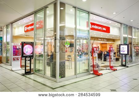 Inside Interior Of A Mobile Cell Phone Store In A Mall