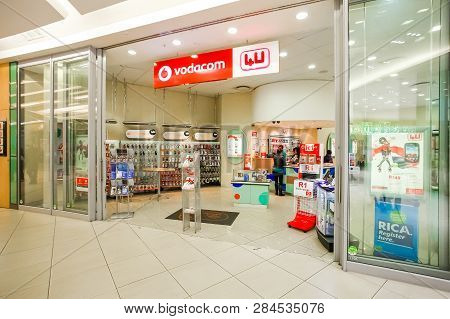 Inside Interior Of A Mobile Cell Phone Store In A Mall