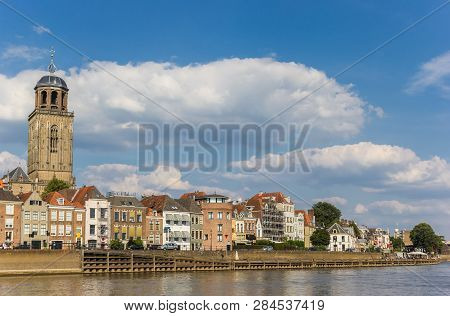 Historic City Deventer At The Ijssel River In The Netherlands