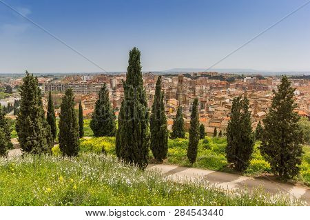View Over The City From A Hill Outside Tudela, Spain