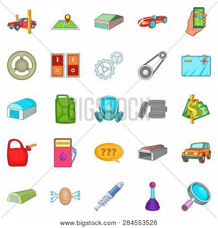 Ambry Icons Set. Cartoon Set Of 25 Ambry Icons For Web Isolated On White Background