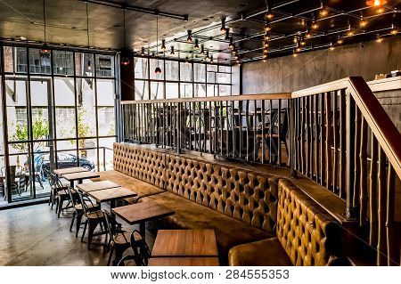 Inside Interior Of A Retro Sushi Restaurant