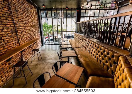 Inside Interior Of A Retro Sushi Restaurant
