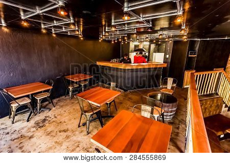 Inside Interior Of A Retro Sushi Restaurant