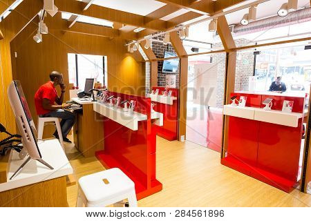 Inside Interior Of A Virgin Mobile  Store