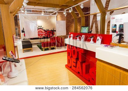 Inside Interior Of A Virgin Mobile  Store