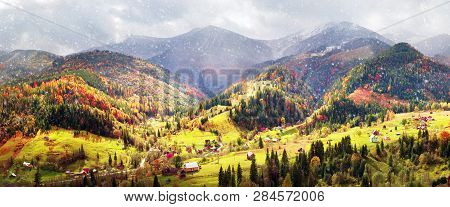 Autumn And Winter In The Mountains