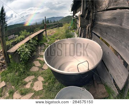 Utensils For Sheep Cheese In The Carpathians