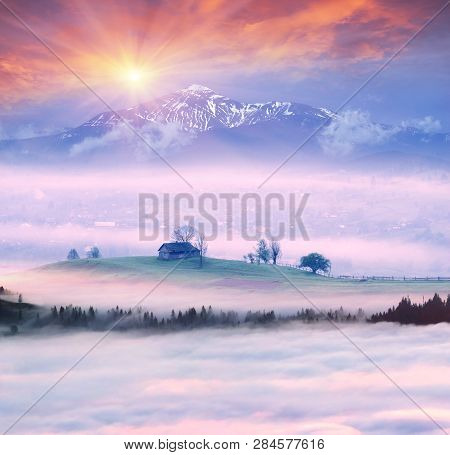 Lazeyschina Lazeshchyna Village In The Mist
