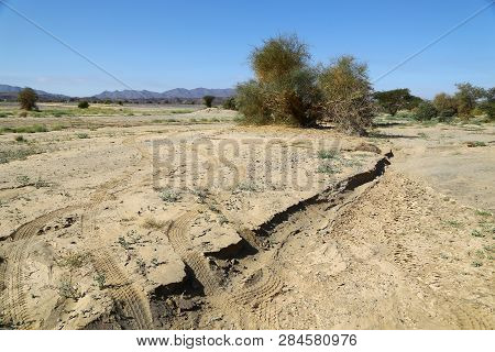 The Cracked Ground In The Desert